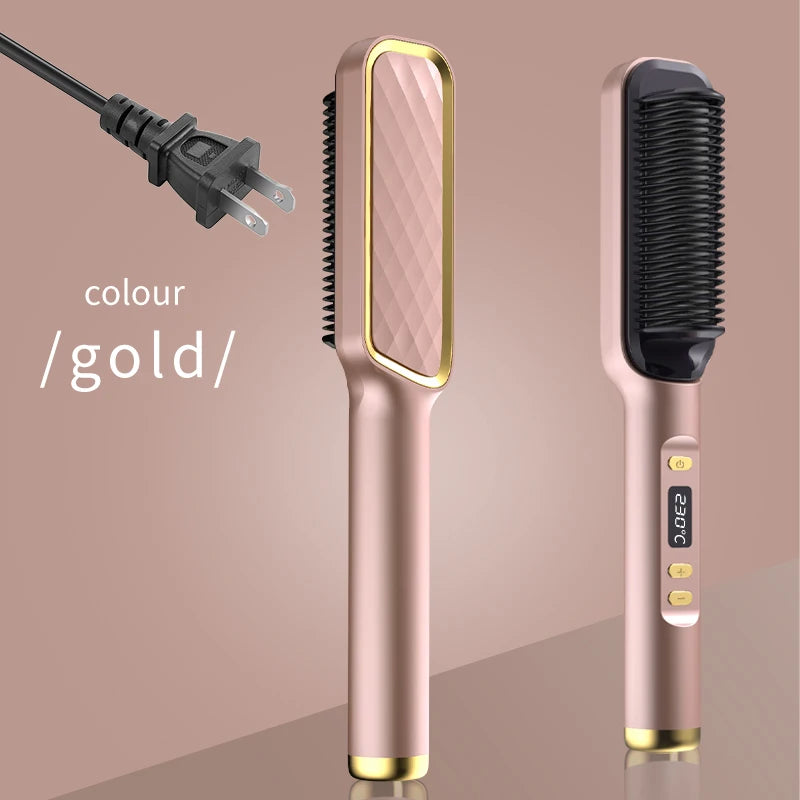 Electric Hot Comb Multifunctional Straight Hair Straightener Comb Anti-Scalding Styling Tool Straightening Brush. Platonel