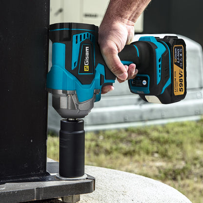 Gisam 1200N.M Torque Brushless Electric Impact Wrench 1/2 inch Cordless Wrench Screwdriver Power Tools For Makita 18V Battery Platonelstore