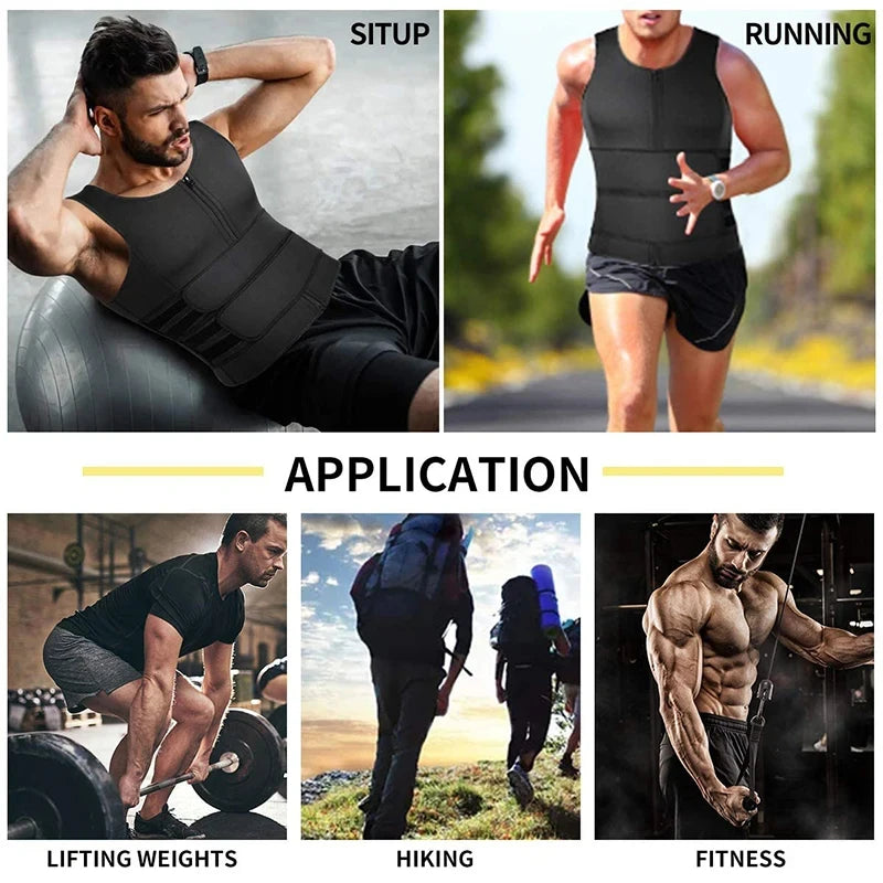 Men Body Shaper Waist Trainer Vest Slimming Sauna Sweat Vest Compression Undershirt Shapewear  Workout Tank Tops  Corset Platonelstore