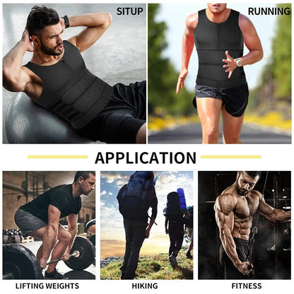 Men Body Shaper Waist Trainer Vest Slimming Sauna Sweat Vest Compression Undershirt Shapewear  Workout Tank Tops  Corset Platonelstore