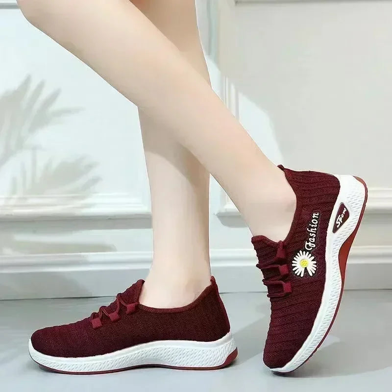 Women's Shoes Autumn New Style True Fly Weaving Old Beijing Cloth Shoes Little Daisy Women's Casual Sports Shoes Walking Shoes Platonelstore