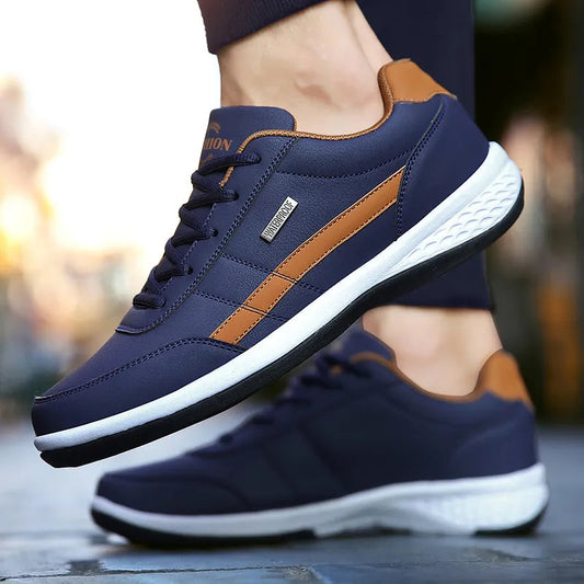 Leather Men Shoes Sneakers Trend Casual Shoe Italian Breathable Leisure Male Sneakers Non-slip Footwear Men Vulcanized Shoes Platonelstore