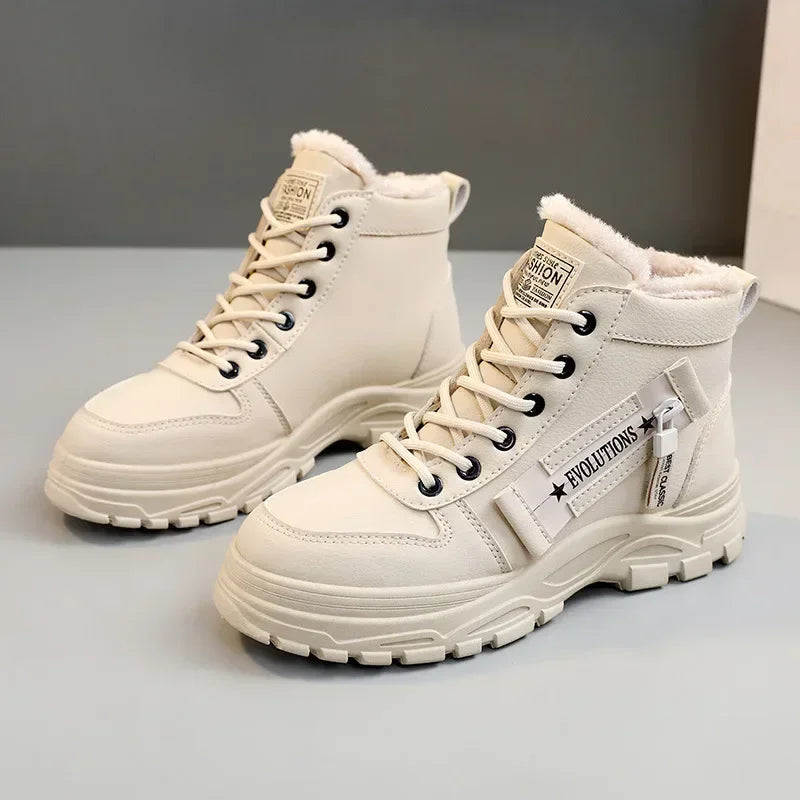 Winter Snow Boots for Women Casual High-top Shoes Warm Womens Sneakers Platform Ankle Boots Plus Size 45 Zapatillas De Mujer New Platonelstore