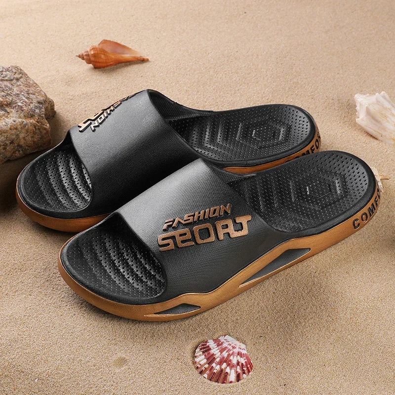 Slides Shoes for Men 2024 Comfortable Men's Sandal Living Room Slippers Walk Around Home Brand Slippers Luxury Summer Shoes Sale Platonelstore