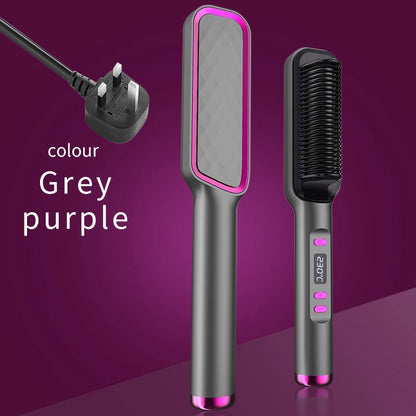 Electric Hot Comb Multifunctional Straight Hair Straightener Comb Anti-Scalding Styling Tool Straightening Brush. Platonel