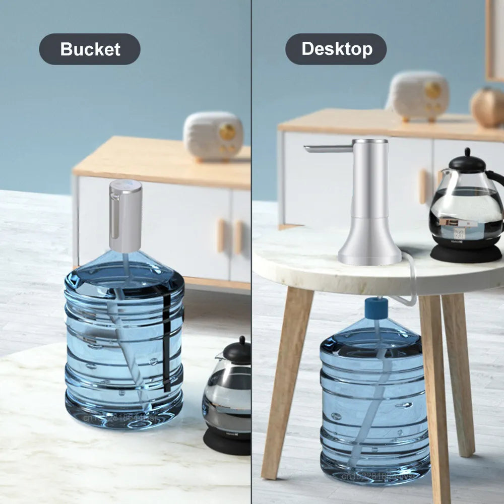 Electric Water Gallon Bottle Pump Automatic Water Dispenser Pump 19 Liters Foldable Desktop Water Bottle Pump H3 Rechargeable Platonel