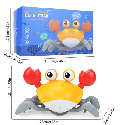 Sensing Crawling Crab.Tummy Time Baby Toys.Interactive Walking Dancing Toy with Music Sounds and Lights.Infant Fun Gift Platonel