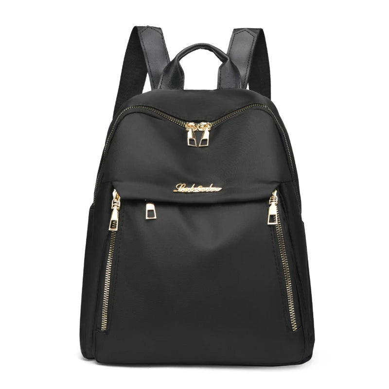 Simple Pu Black Large Capacity Backpacks Women Travel Bag Solid Harajuku Student Schoolbag Backpack Unisex Bags High Street Platonelstore