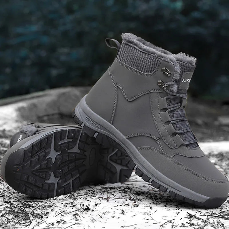 Men's Shoes Snow Boots Women's Platform Plus Size Sneakers Fashion Waterproof Casual Shoes Winter Fur Warm Ankle Boots Big Size Platonelstore