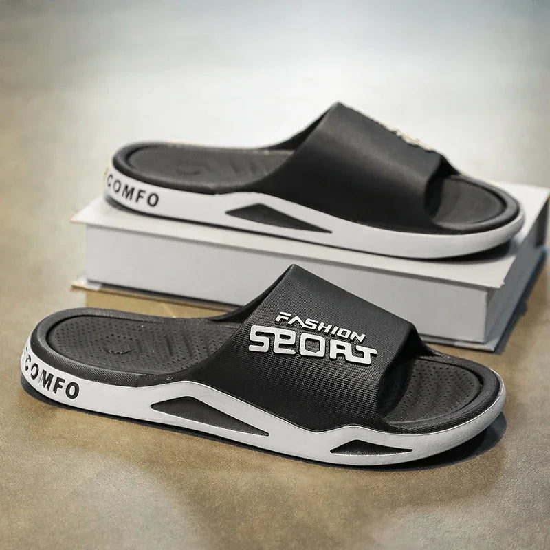 Slides Shoes for Men 2024 Comfortable Men's Sandal Living Room Slippers Walk Around Home Brand Slippers Luxury Summer Shoes Sale Platonelstore