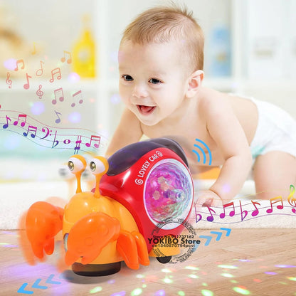 Crawling Crab Baby Toys with Music LED Light Up Interactive Musical Toys for Baby Dancing Crawling Toys Moving Toddler Toys 0 12 Platonel