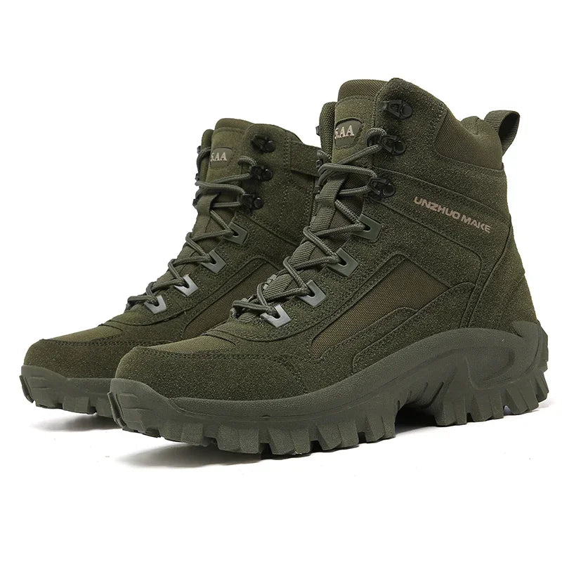 Lightweight Man Tactical Boots Combat Training Lace Up Waterproof Outdoor Hiking Breathable Hunting Platform Boots Men Shoes Platonelstore