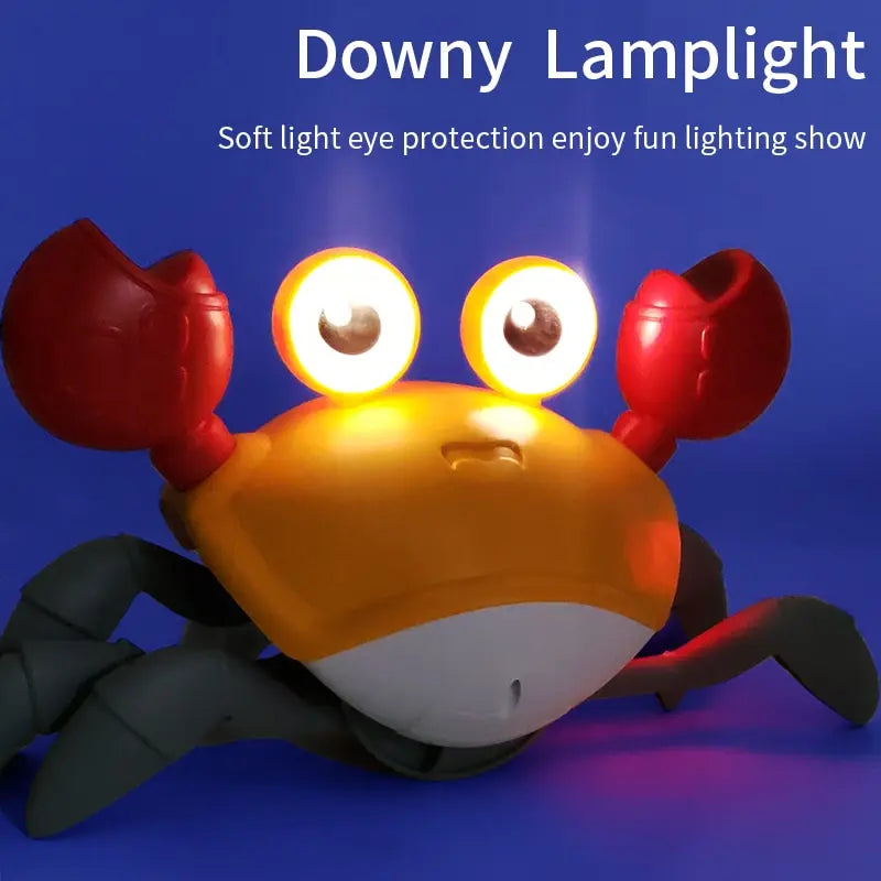 Sensing Crawling Crab.Tummy Time Baby Toys.Interactive Walking Dancing Toy with Music Sounds and Lights.Infant Fun Gift Platonel