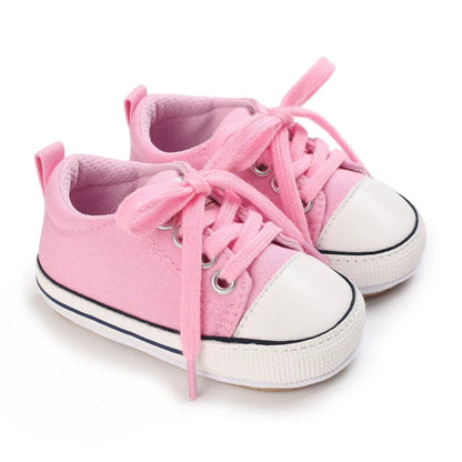 Meckior Baby Sneakers Baby Boys Girls Canvas Shoes Non-slip Rubber Sole Comfortable Soft Unisex Baby Basketball Shoes 0-18M Platonelstore