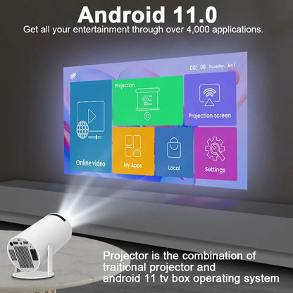 Magcubic Projector Hy300 4K Android 11 Dual Wifi6 200 ANSI Allwinner H713 BT5.0 1080P 1280*720P Home Cinema Outdoor Projetor Platonel