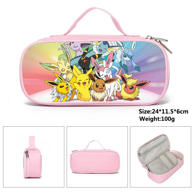 Pokemon Pikachu Pikachu Pencil Case Pencil Case Primary and Secondary School Students Cartoon Pokemon Cartoon School Bag Mochila Platonelstore
