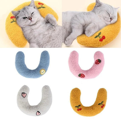 Cat Pillow Pet Cat Dog Sleeping Pillow Soft U-shaped Pillow Cat Toy Pet Toys Pet Supplies  аксесуари для котів Platonel