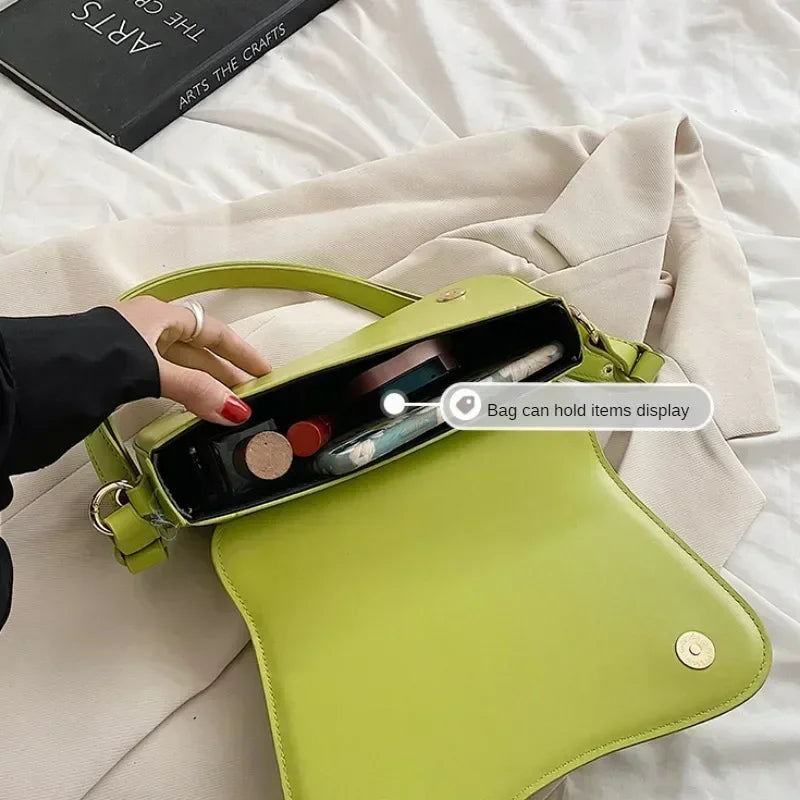 New Luxury Designer Shoulder Crossbody Bags for Women 2024 Pu Leather Trend Female Underarm Bag Fashion Purse Flap Handbags Platonelstore
