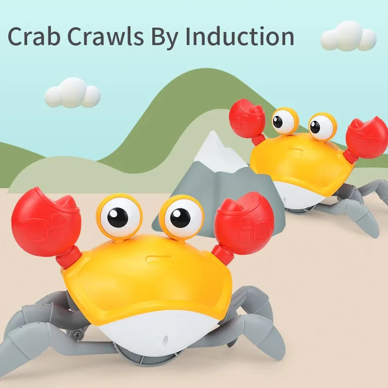 Sensing Crawling Crab.Tummy Time Baby Toys.Interactive Walking Dancing Toy with Music Sounds and Lights.Infant Fun Gift Platonel