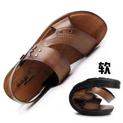 Mens Summer Sandals Outdoor Breathable Casual Sandalias  2025 Non Slip Beach Shoes Formal Office Walking Flats Platonelstore
