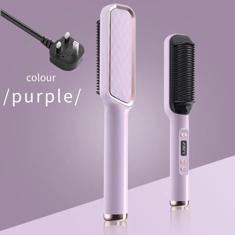 Electric Hot Comb Multifunctional Straight Hair Straightener Comb Anti-Scalding Styling Tool Straightening Brush. Platonel