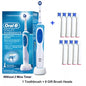 Electric Toothbrush 2D Rotary Vibration Clean Charging Tooth Brush Cross Action Bristle Oral Care 4 Gift Brush Heads Free Platonel