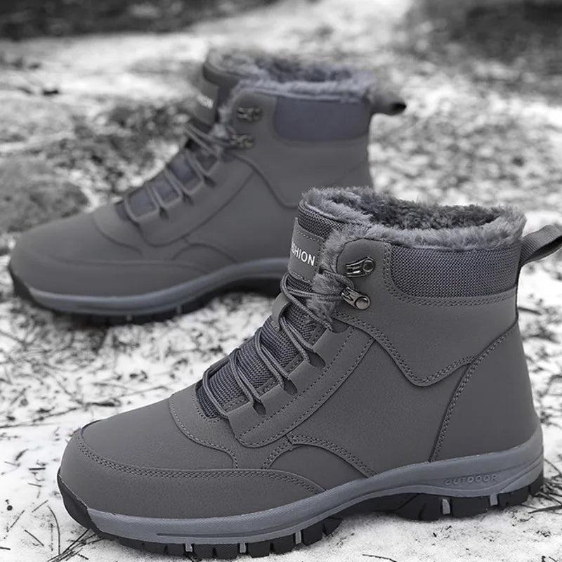 Men's Shoes Snow Boots Women's Platform Plus Size Sneakers Fashion Waterproof Casual Shoes Winter Fur Warm Ankle Boots Big Size Platonelstore