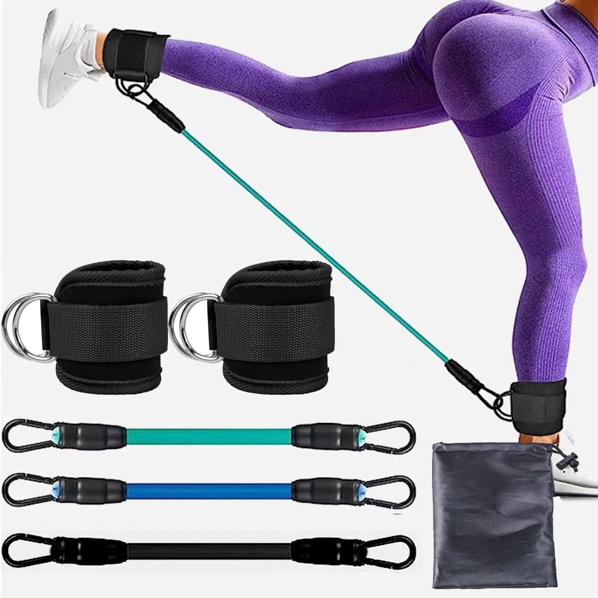 Ankle Strap Resistance Bands Hip Leg Strength Pull Rope Fitness Elastic Training Home Yoga Pilate Crossfit Workout Gym Equipment Platonelstore