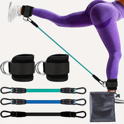 Ankle Strap Resistance Bands Hip Leg Strength Pull Rope Fitness Elastic Training Home Yoga Pilate Crossfit Workout Gym Equipment Platonelstore