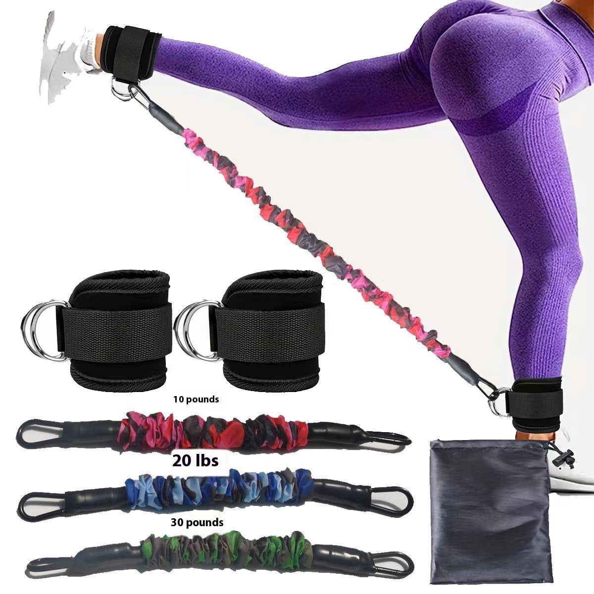 Ankle Strap Resistance Bands Hip Leg Strength Pull Rope Fitness Elastic Training Home Yoga Pilate Crossfit Workout Gym Equipment Platonelstore