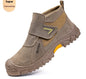Fireproof Flower Safety Wear-resistant Steel Toe Cap Felt Buckle Welder Shoes Platonelstore