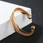 Twist Net Open-ended Bracelet Personality Wide Edge Twist Line Adjustable Metal Hand Ring Platonelstore
