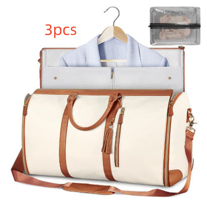 Large Capacity Travel Duffle Bag Women's Handbag Folding Suit Bag Waterproof Clothes Totes Platonelstore