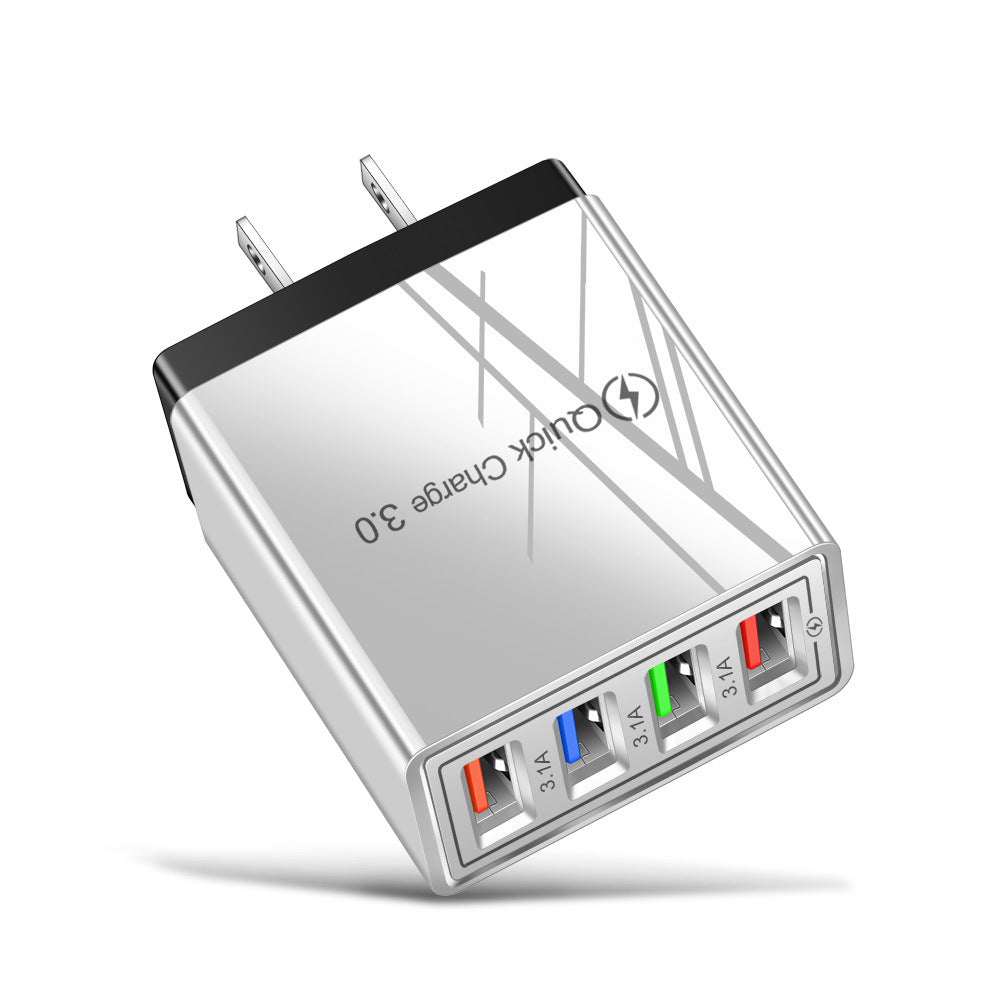 USB Charger Quick Charge 3.0 4 Phone Adapter For Tablet Portable Wall Mobile Charger Fast Charger Platonelstore